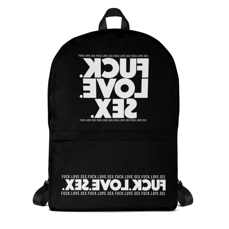 FUCK.LOVE.SEX. Black Backpack 2