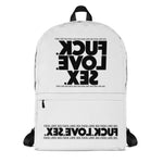 FUCK.LOVE.SEX. White Backpack 2