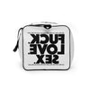 FUCK.LOVE.SEX White Duffle Bag