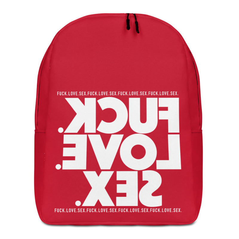 FUCK.LOVE.SEX. Red Backpack