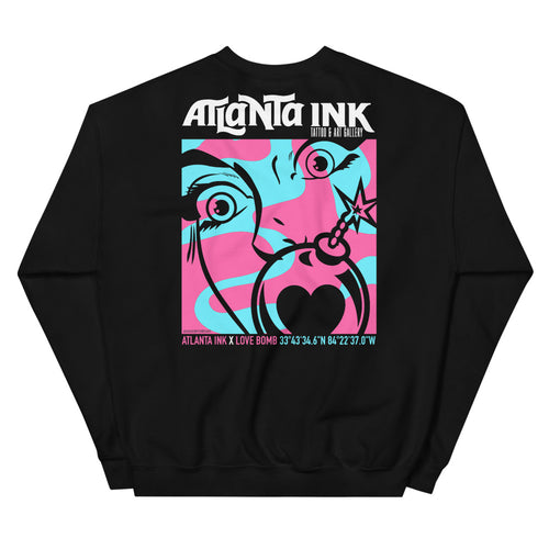 ATLANTA INK x LOVE BOMB Black Sweatshirt