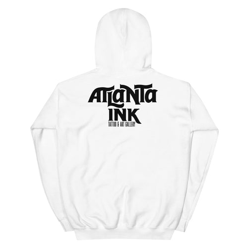 ATLANTA INK Logo White Hoodie