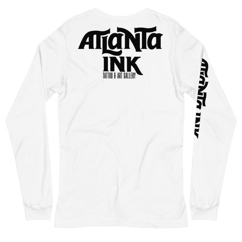 ATLANTA INK Logo White Long Sleeve Shirt