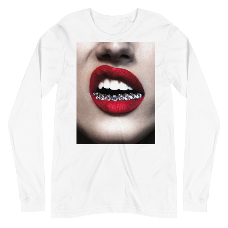 Diamond Grillz Long Sleeve White Shirt